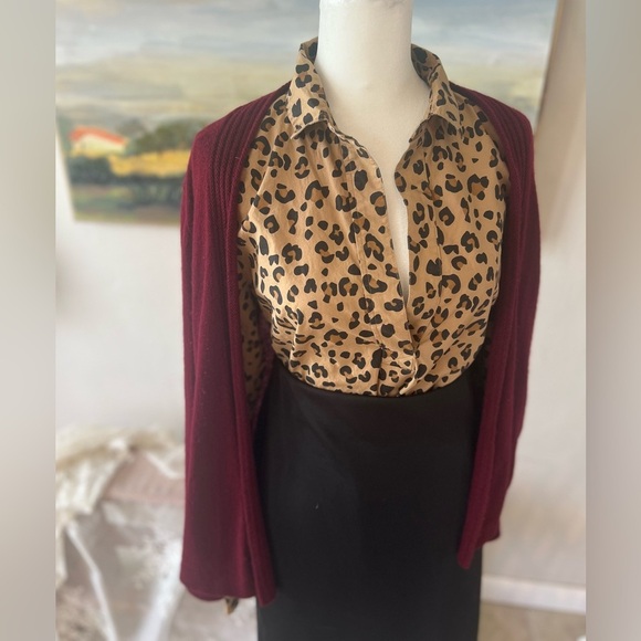 J Crew Leopard Print Long Sleeve Shirt - Picture 4 of 8